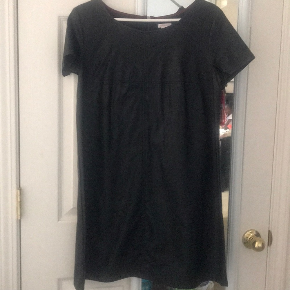 Faux leather shift dress brand new!
